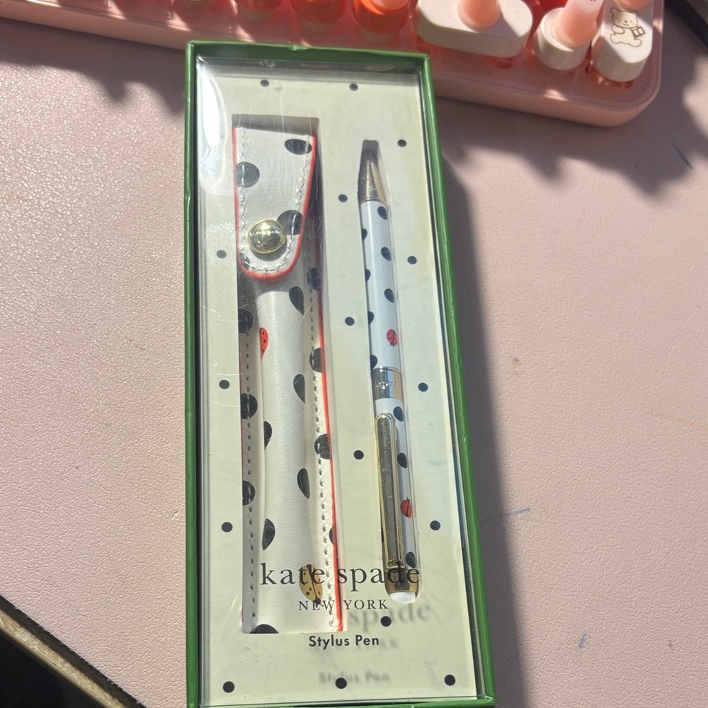 Kate Spade Black and White Polka Dot Stylus Pen